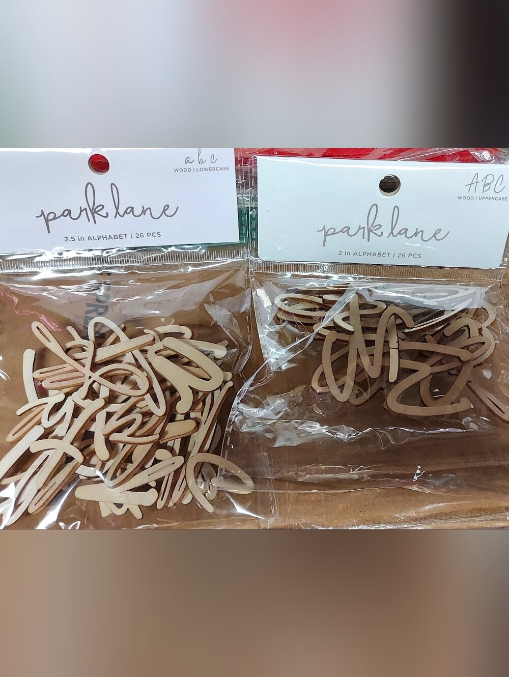 Park Lane Natural Wood Uppercase & Lowercase Alphabet Letters